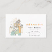 Minimalist Hair Stylist Illustrator Appointment& 名刺 (正面)