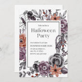 Minimalist Halloween Invitation For Business Party 招待状 (正面/裏面)