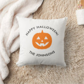 Minimalist Halloween Pumpkin – Personalized Family クッション (ブランケット)