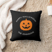 Minimalist Halloween Pumpkin – Personalized Family クッション (ブランケット)