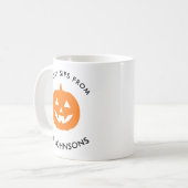 Minimalist Halloween Spooky Sips – Personalized コーヒーマグカップ (正面左)