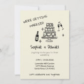 Minimalist Hand-Drawn 招待状 (正面)