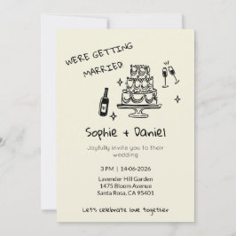 Minimalist Hand-Drawn 招待状