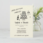 Minimalist Hand-Drawn 招待状 (スタンド正面)