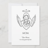 Minimalist Hand Drawn Mother`s Day Greeting カード (正面)