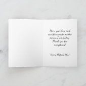 Minimalist Hand Drawn Mother`s Day Greeting カード (内部)