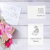 Minimalist Hand Drawn Mother`s Day Greeting カード