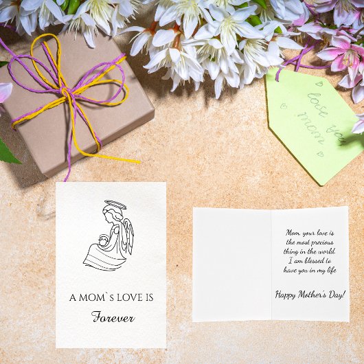 Minimalist Hand Drawn Mother`s Day Greeting カード