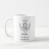 Minimalist Hand Drawn Mother`s Day Quote Coffee コーヒーマグカップ (左)