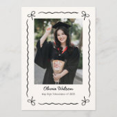 Minimalist Hand Drawn Photo Graduation Party   招待状 (裏面)