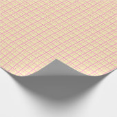 Minimalist Hand Drawn Wobbly Grid Check Yellow ラッピングペーパー (角)