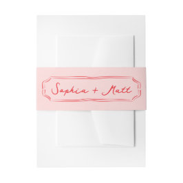 Minimalist Hand Written Wedding Invitation 招待状ベリーバンド