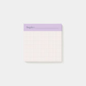 Minimalist HandDrawn Grid Topic Header Lilac ポストイット (正面)