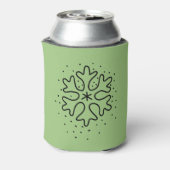Minimalist handdrawn snowflake 缶クーラー (缶裏面)