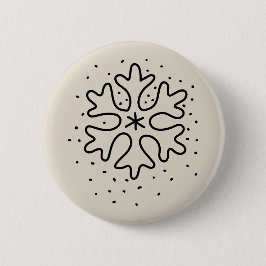 Minimalist handdrawn snowflake 缶バッジ