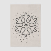 Minimalist handdrawn snowflake 薄葉紙 (正面)