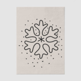 Minimalist handdrawn snowflake 薄葉紙