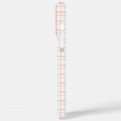 Minimalist HandDrawn Wobbly Grid Check Ballet Pink Case-Mate iPhoneケース (裏面 / 左)
