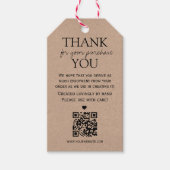 Minimalist Handmade Care Card with Thank You ギフトタグ (正面)