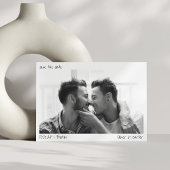 Minimalist Handwriting Script Large Photo Modern セーブザデート