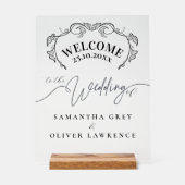 Minimalist Handwritten Elegant Welcome Sign アクリルサイン (正面)