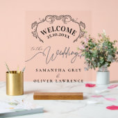 Minimalist Handwritten Elegant Welcome Sign アクリルサイン (ウェディング)