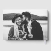 Minimalist Handwritten Script Photo Wedding ゲストブック (裏面)