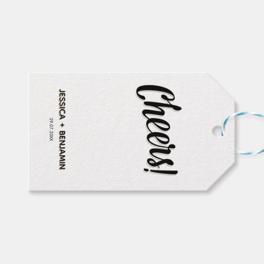 Minimalist Handwritten Typography & Elegant Modern ギフトタグ (正面(横))
