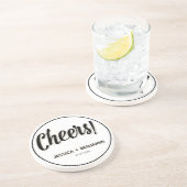 Minimalist Handwritten Typography & Elegant Modern コースター (側面)