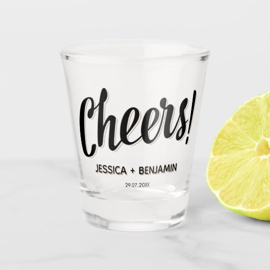 Minimalist Handwritten Typography & Elegant Modern ショットグラス (正面)