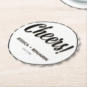 Minimalist Handwritten Typography & Elegant Modern ペーパーコースター (アングル)