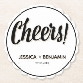 Minimalist Handwritten Typography & Elegant Modern ペーパーコースター (正面)