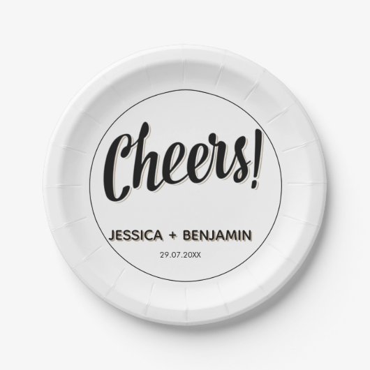 Minimalist Handwritten Typography & Elegant Modern ペーパープレート (正面)