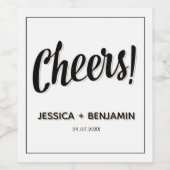 Minimalist Handwritten Typography & Elegant Modern ワインラベル (シングルラベル)