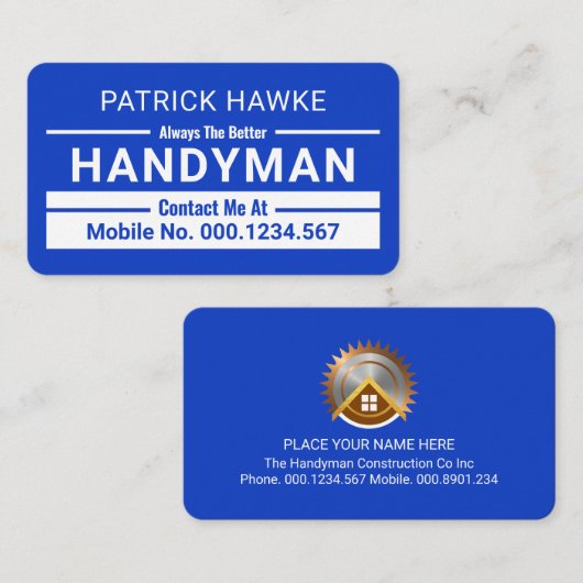 Minimalist Handyman Border Lines 名刺 (正面/裏面)