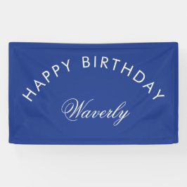 Minimalist Happy Birthday Royal Blue 横断幕