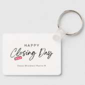 Minimalist Happy Closing Day from Realtor Budget  キーホルダー (正面)