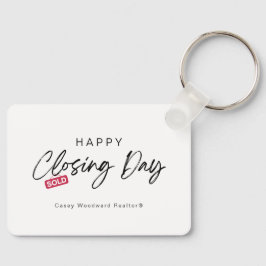 Minimalist Happy Closing Day from Realtor Budget  キーホルダー