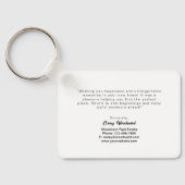 Minimalist Happy Closing Day from Realtor Budget  キーホルダー (裏面)