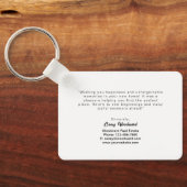 Minimalist Happy Closing Day from Realtor Budget  キーホルダー (裏面)