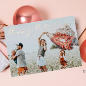 Minimalist Happy Holidays Chic Script Calligraphy 箔シーズンカード