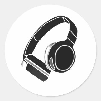 Minimalist Headphone Sticker ラウンドシール