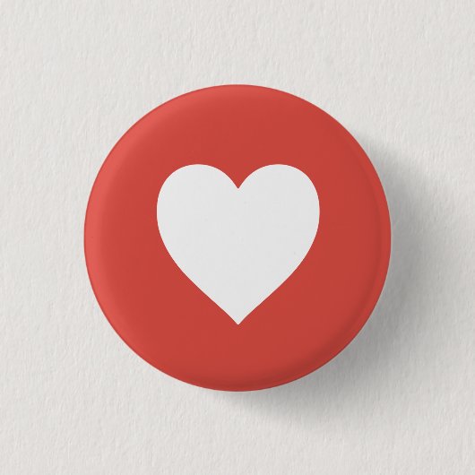 Minimalist Heart Icon – Simple Love Symbol Design 缶バッジ (正面)