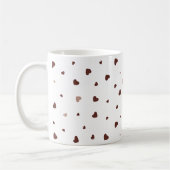 Minimalist Heart Pattern Mug – Cute Aesthetic Coff コーヒーマグカップ (左)