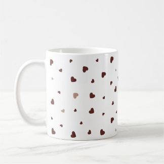 Minimalist Heart Pattern Mug – Cute Aesthetic Coff コーヒーマグカップ