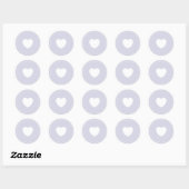 Minimalist Heart Sticker | Lilac ラウンドシール (シート)