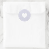 Minimalist Heart Sticker | Lilac ラウンドシール (バッグ)
