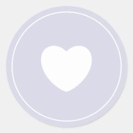 Minimalist Heart Sticker | Lilac ラウンドシール