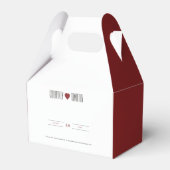 Minimalist Heart Wedding フェイバーボックス (正面サイド)