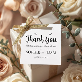 Minimalist Heart Wedding Favor Tag フェイバータグ